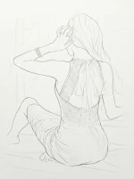 لباس خواب بلند ساتن زنانه لورنزا کد ۲۵۳۵ گالری سنجاقک