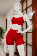 ست تاپ و شورتک کبریتی لورنزا کد ۲۰۰۱۷