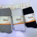 جوراب ش ۱۱ بچگانه نخی برند Bross Kids Tights سایز ۳ تا ۱۱ سال رنگ خاکستری سفید مشکی گالری سنجاقک