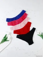 ست سوتین و شورت فانتزی صورتی EMA کد ۳۱۷۰ با بند تور ضربدری
